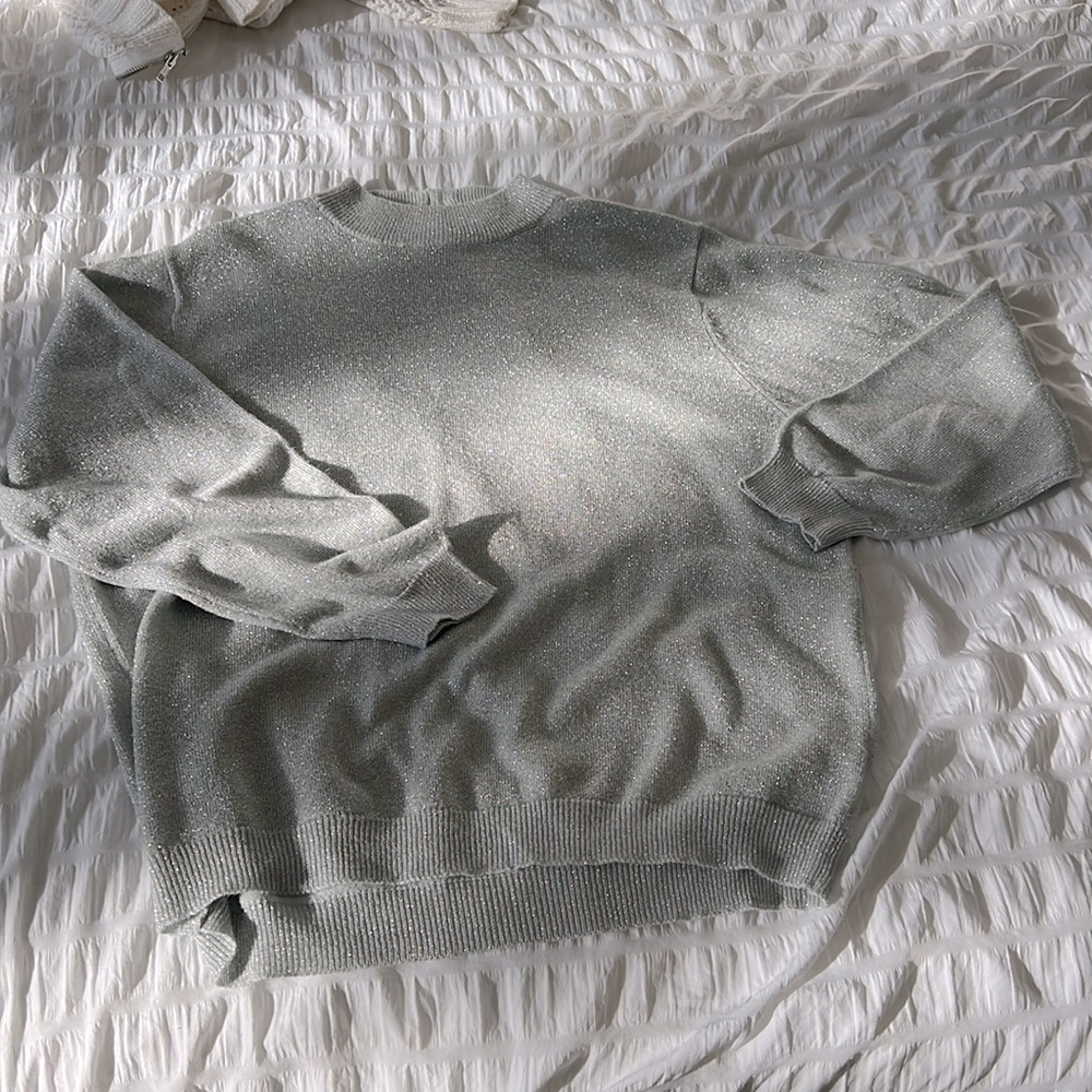 Shimmery sparkly silver sweater 🤍 PXL